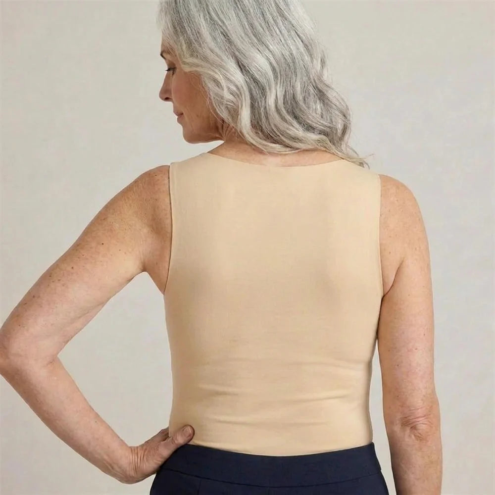 Margaret fait une taille 44, bonnet D, et porte une taille L 